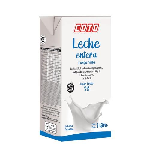 Leche Entera Coto Larga Vida 1L